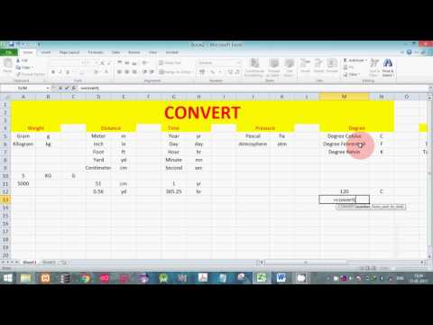 Unit Conversion using CONVERT Function meter to  centimeter,kilogram to gram etc.  Excel in Gujarati