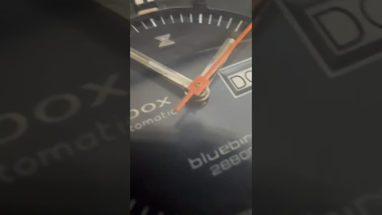 Edox blue bird automatic Swiss men's vintage watch