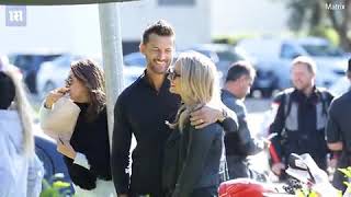 Tim Robards and Anna Heinrich cosy up after pregnancy announcement