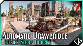 Automatic Drawbridge Setup & Tutorial | 7 Days to Die Alpha 20 | Design Series screenshot 4