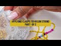 Adding clasps to nylon string waistbeads part 1quickie