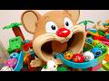 Building Blocks Marble Run ! The Big and Funny Mouse Course.