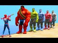 GTA 5 Crazy Ragdolls Spiderman VS Red Hulk VS Green Hulk VS Blue Hulk (Euphoria Physics and Fails)