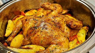 Pečeno Pile Sa Krompirom U Rerni. Marinada Za Hrskavo I Sočno Meso.