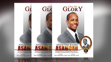 Simple Photoshop CALL TO GLORY Poster tutorial | Rest In Peace poster | Obituary Poster
