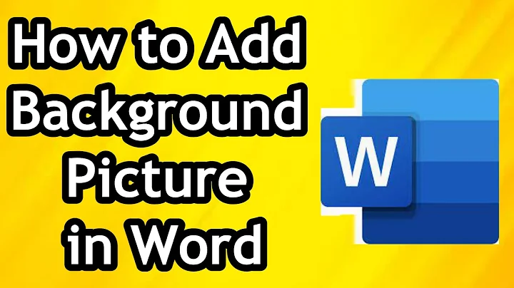 How to Add Background Picture in Word Document - Full Guide