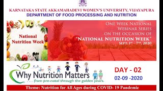 National Webinar | Nutrition for all ages during COVID-19 Pandemic | Day 02
