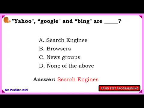 Web Technology MCQ || Part 10 || Rapid Test Programming || Joshi Pushkar D.