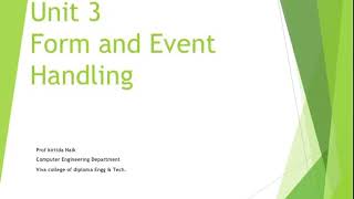 unit 3- forms and event handling