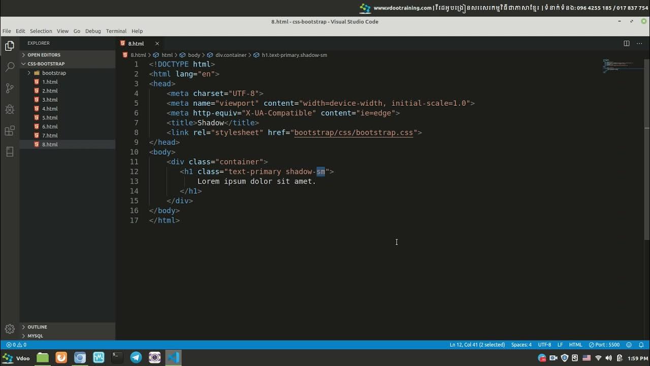 How to create box shadow in Bootstrap YouTube