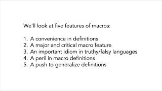 More on Macros