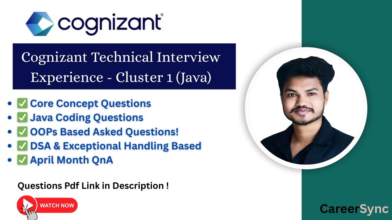 Cognizant Technical Interview Experience | Java Cluster 1 | April 2025 ...