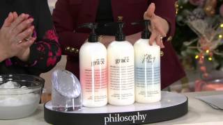 philosophy supersize olive oil scrub trio on QVC