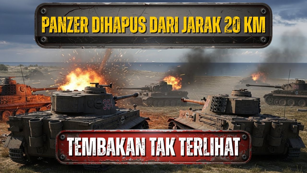 Tembakan Maut 20km‼️Saat Meriam Laut Menghapus Divisi Panzer Elite | Sejarah PD2