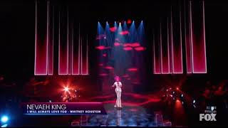 Nevaeh King performs “I Will Always Love You” by Whitney Houston (ALTER EGO)