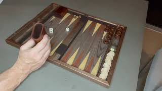 Honest Review of the 15-inch Wood Backgammon Set - Burlwood/Walnut Diamond Inlay Board Backgammon Set Classic Game Honest Review Queensell