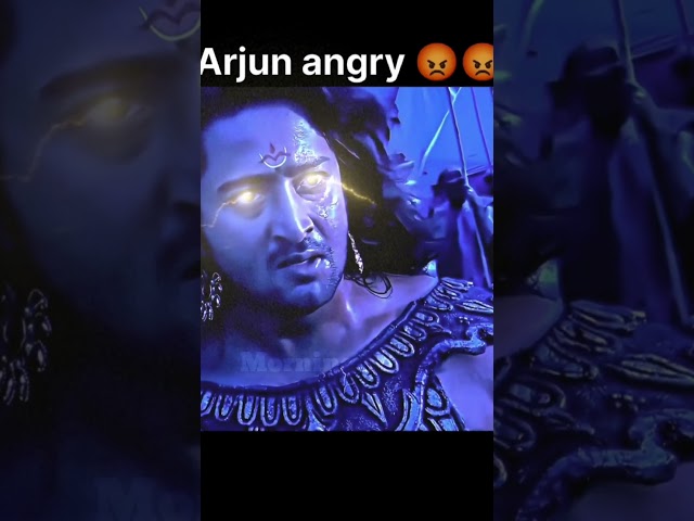 Jay Shri Krishna 🚩🚩. Pandu putra Arjun is  angry 😈 😈 her son is dead #viral #reel class=