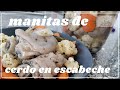 MANITAS DE CERDO EN ESCABECHE | EN VINAGRE | - Cocina Amor