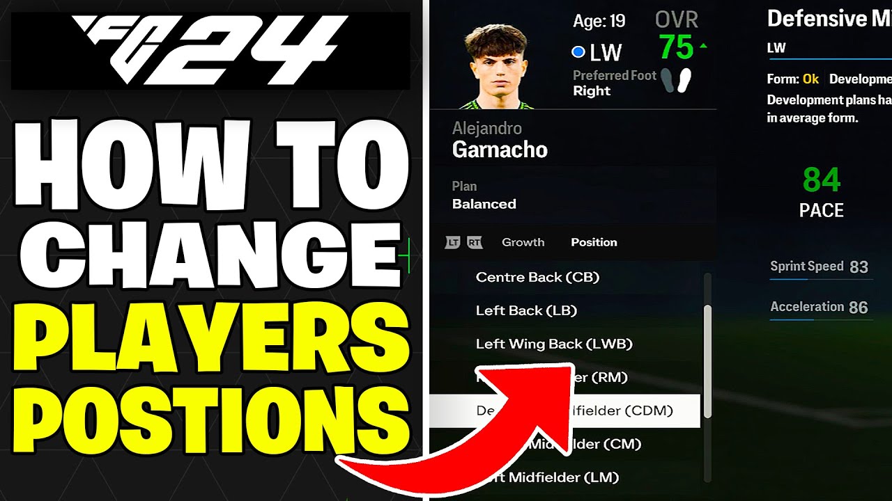 Position 24 How to Change Players Positions in Career Mode EA FC 24 - YouTube