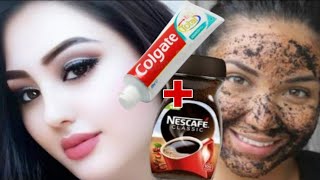 Mix coffee and Toothpaste Viral. Coffee mask, scrub, cleanser|| herbal whitening facial