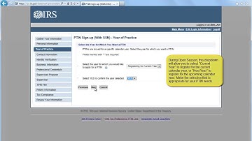 Create an Account and Apply for a PTIN Part 2 - IRS Tax Aid - Tax Problem Information