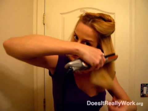 Review on the InStyler Rotating Hot Iron Hair Straightener - YouTube