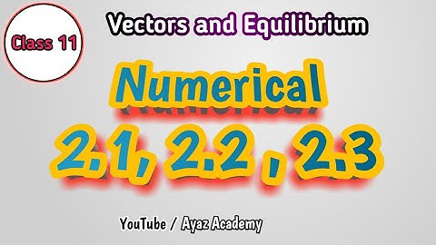 Numerical Problem 2.1 ,2.2 and 2.3 Class 11 Physics | Vector and Equilibrium