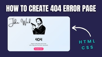 Create a Stunning 404 Error Page Using HTML & CSS | John Wick Style Animation Tutorial 🔥