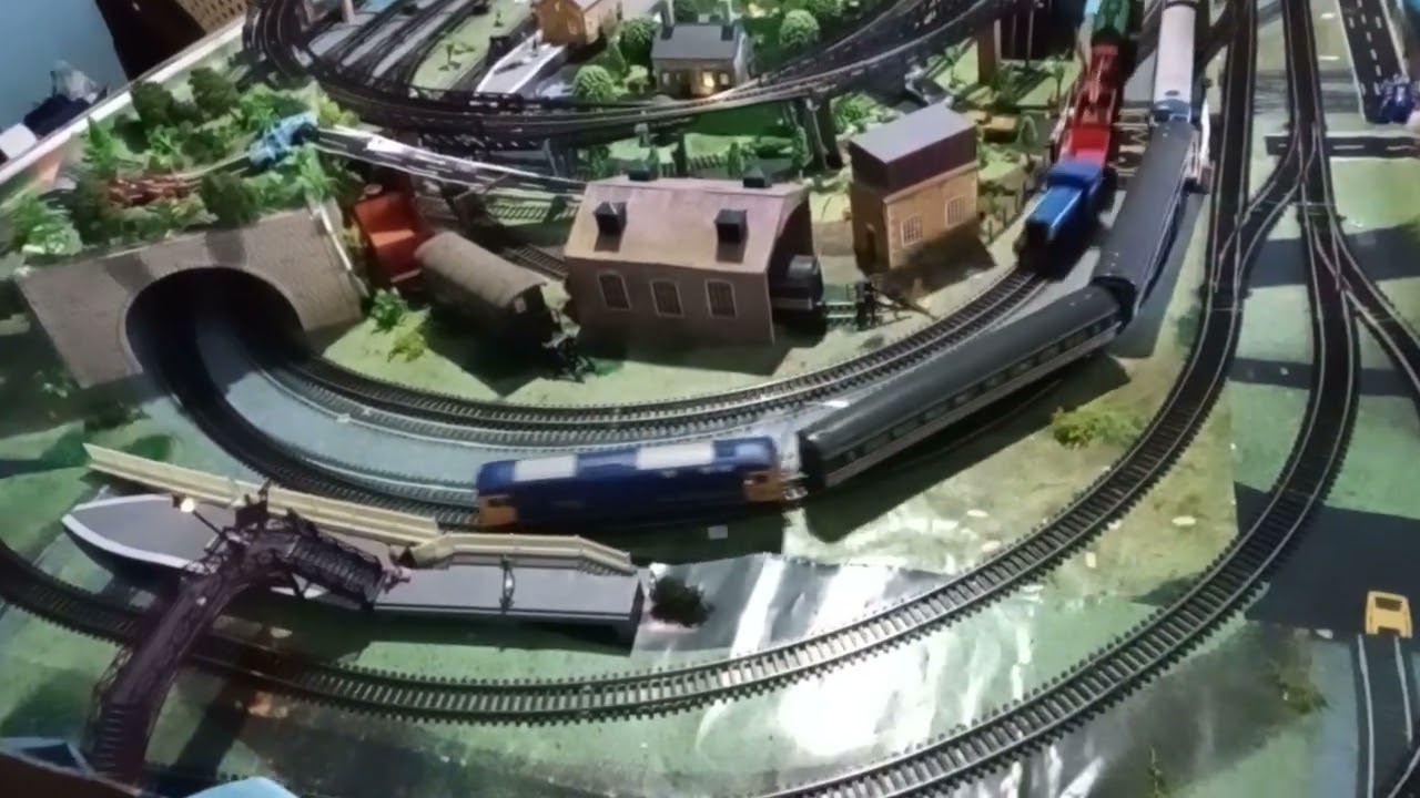 Hornby double level model  railway layout by first time modeller Dr Palitha Goonewardene ,Srilanka