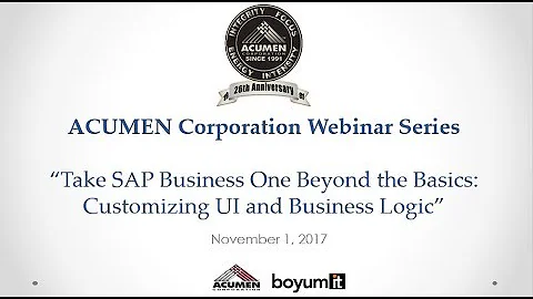 Dashboards, KPI's and More!  Going Beyond the Basics with SAP Business One