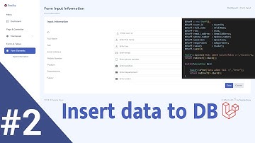 Create form input data to database in Laravel 8.X | Dashboard V13