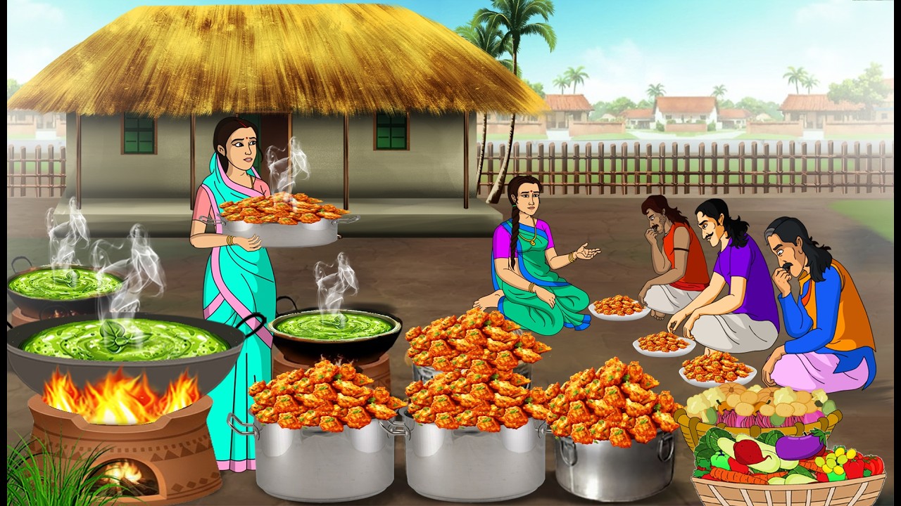 गरीब की रसोई में 100 पीस पकौड़े और चटनी | Hindi Story | Hindi Kahaniya | Moral Stories | cartoon