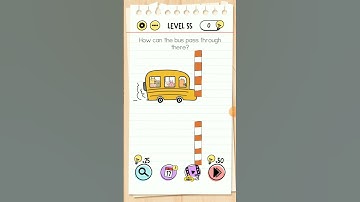 Brain test level 55 how can the bus pass through their #shorts #youtubeshorts #braintest #viral