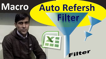 Auto update data with Auto refersh filter in excel hindi || using VBA