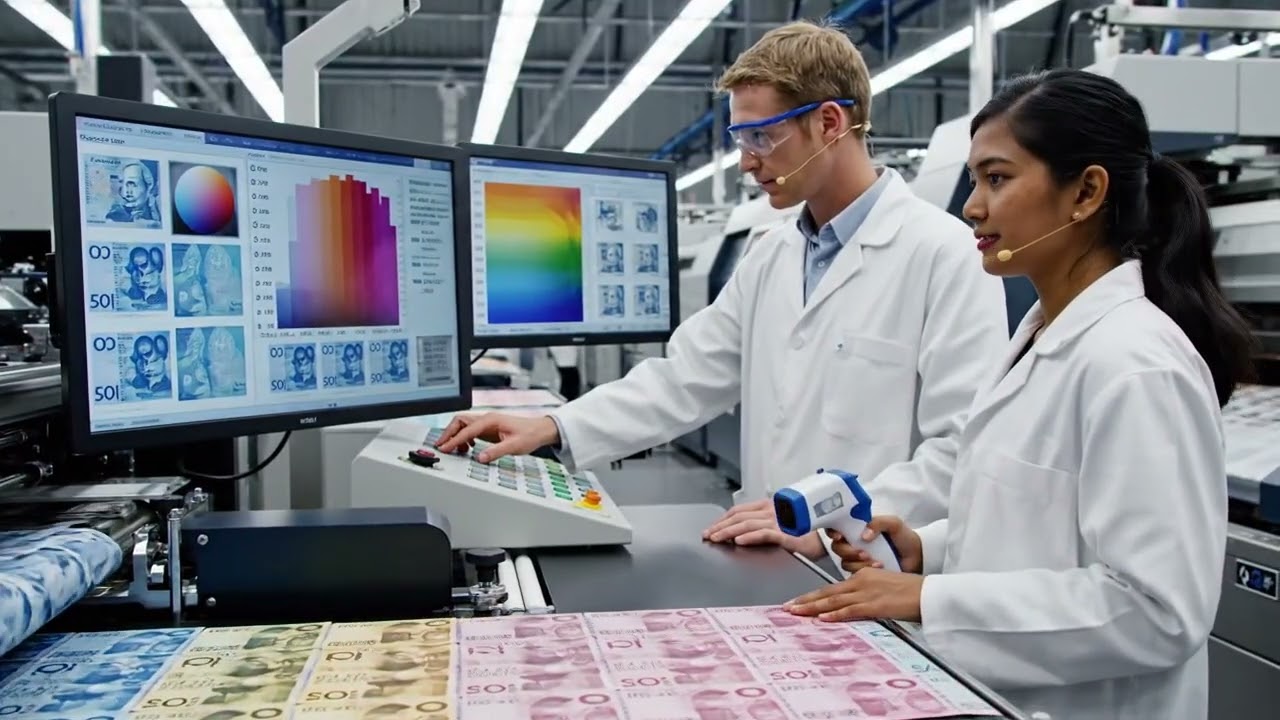 Step In Australian Dollar Factory: Money Built step by step