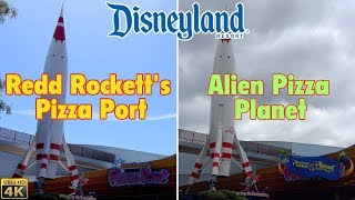 (4K) Transformation of Redd Rockett's Pizza Port into Alien Pizza Planet | Disneyland