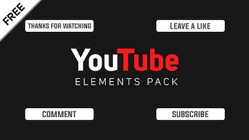 YouTube Elements Pack Free (Green Screen) - After Effects, Sony Vegas, Android, iOS, Blender