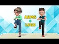 LEGS + ARMS: 18 MIN KIDS EXERCISE AT HOME