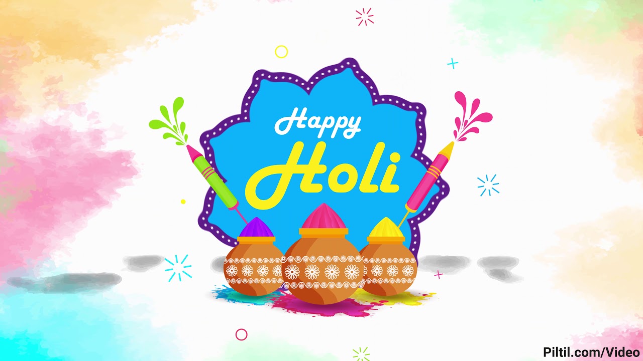 Brand Happy Holi Wishes Video Template