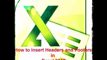 How to Insert Headers and Footers in Excel 2010