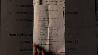 zoology M.sc paper 1 Biochemistry # short video # paper 2025#🗞️✨💫# short video #