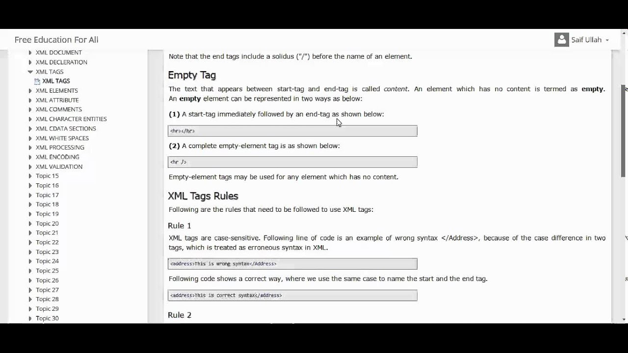 XML TAGS - YouTube