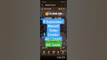 9 September (Level 1-13) Memefi Secret Reward Combo | Memefi 1,000,000 Coins Code Memefi Code
