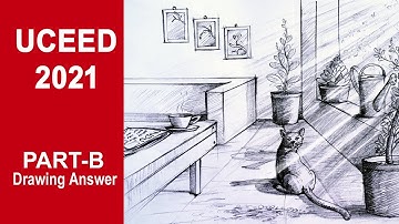 UCEED 2021 PART- B Drawing Answer