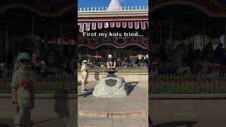Pulling The Sword In The Stone At Disney