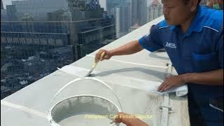 Perbaikan parapet menggunakan Bitaskim, Bitaaid, Bitaprim, Bitaforce & Bitadur