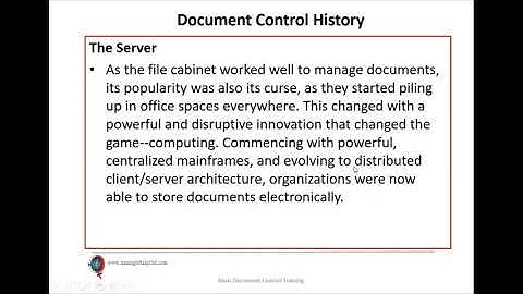 Basic Document Control Training 1