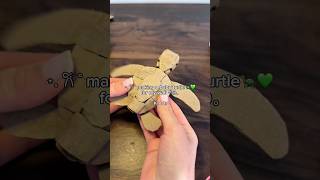 🐢🥹🫧 Making a BABY TURTLE for my wall 💚 DIY Cardboard Craft Tutorial #diy #cardboard #turtle