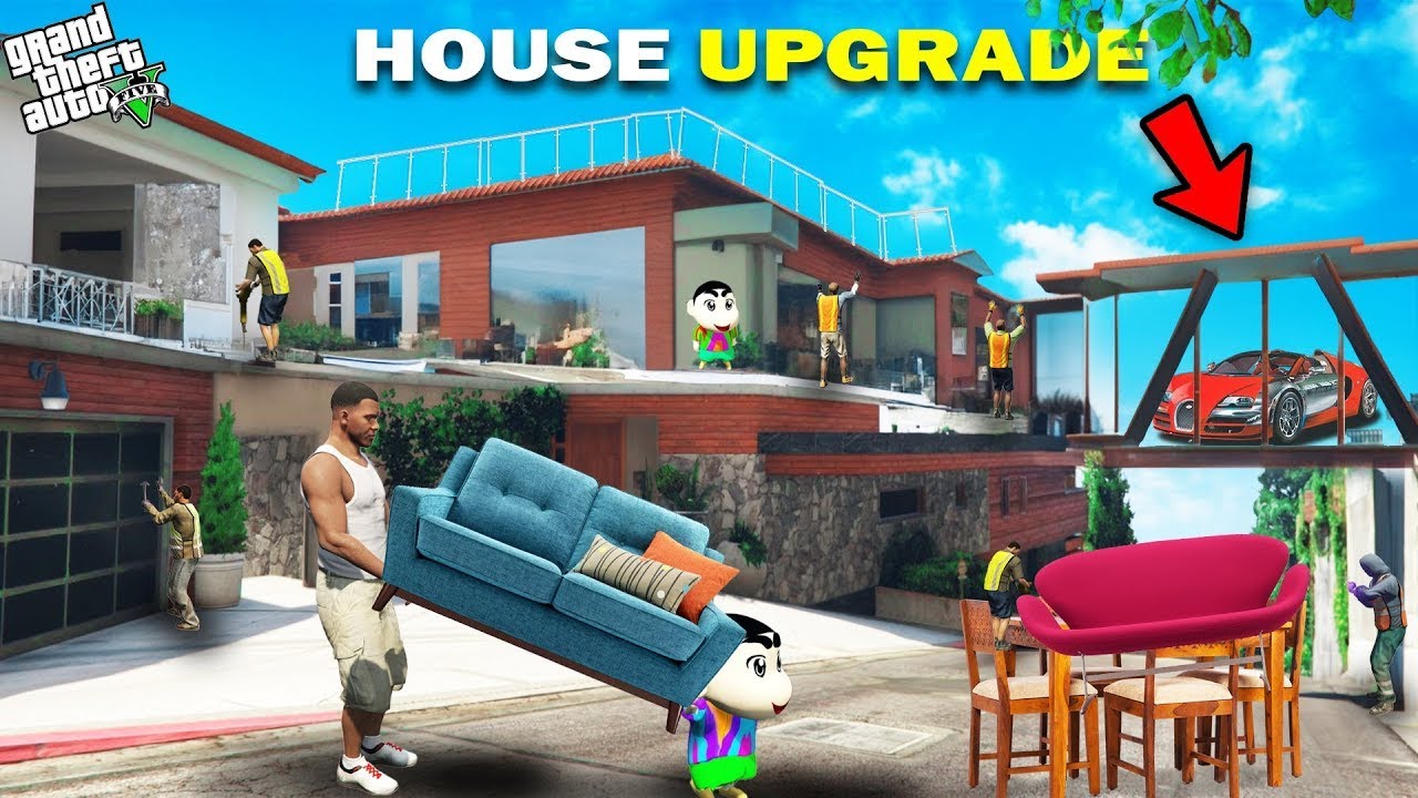 GTA 5 Franklin Shinchan & Pinchan Collecting Money For New Ultimate Luxury House Upgrade GTA 5