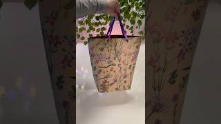 🎁 Making a Gift Bag with Wrapping Paper that I love 🛍️ #giftwrapping #wrappingpresents #diy